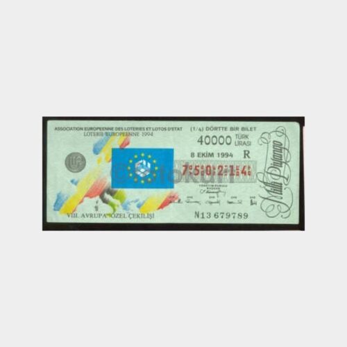 Milli Piyango - 08.10.1994 R-750214 8. Avrupa Çekilişi