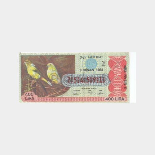 Milli Piyango - 09.04.1984 Z-754591 Kanaryalar