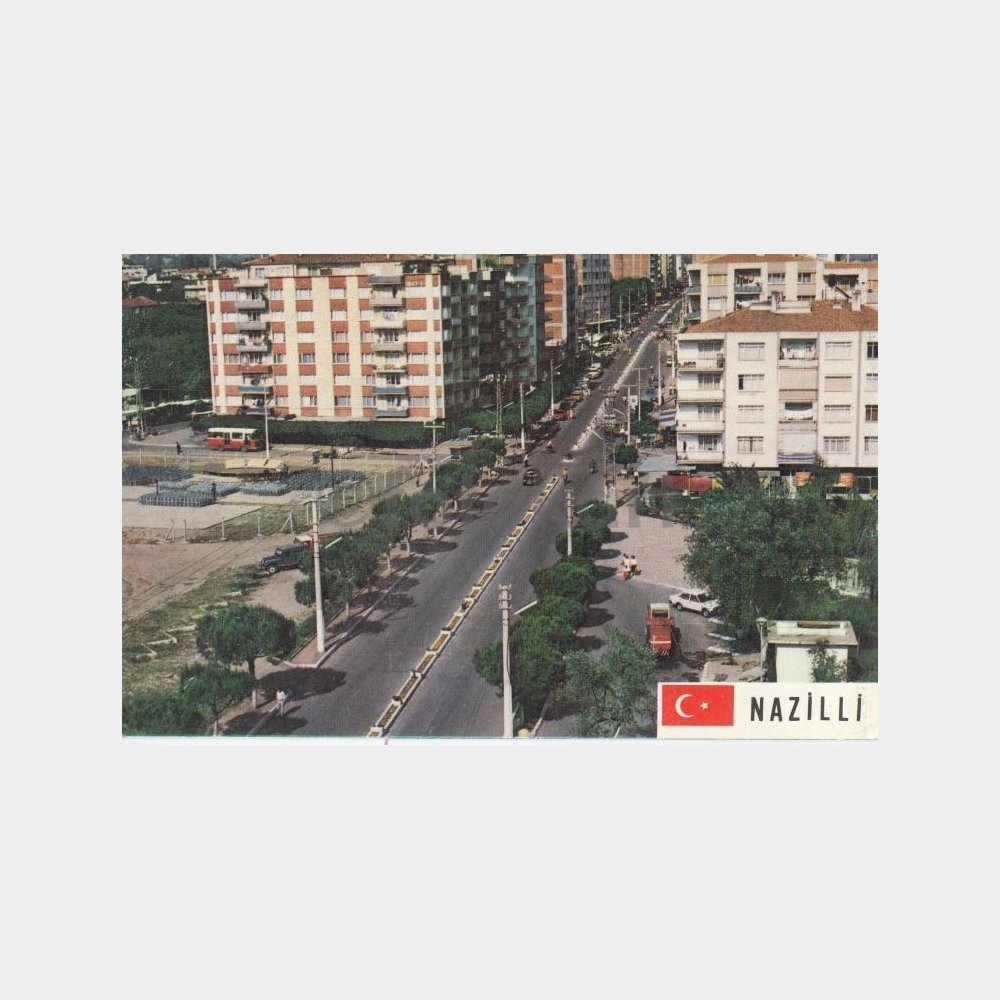 1978 Nazilli Ana Caddesi Görünüş Kartpostal