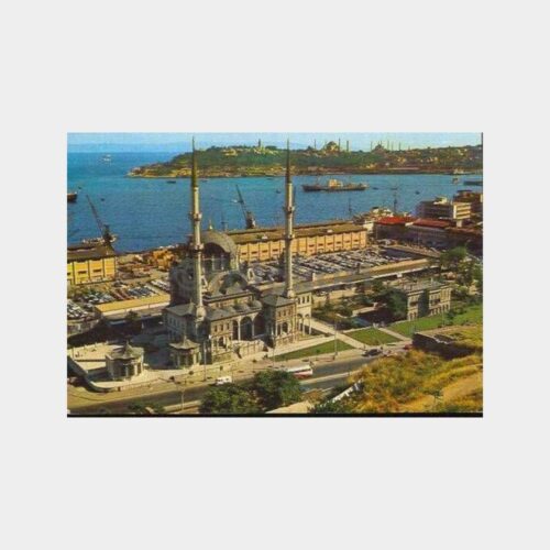 Nusretiye Camii Liman ve Sarayburnu Kartpostal