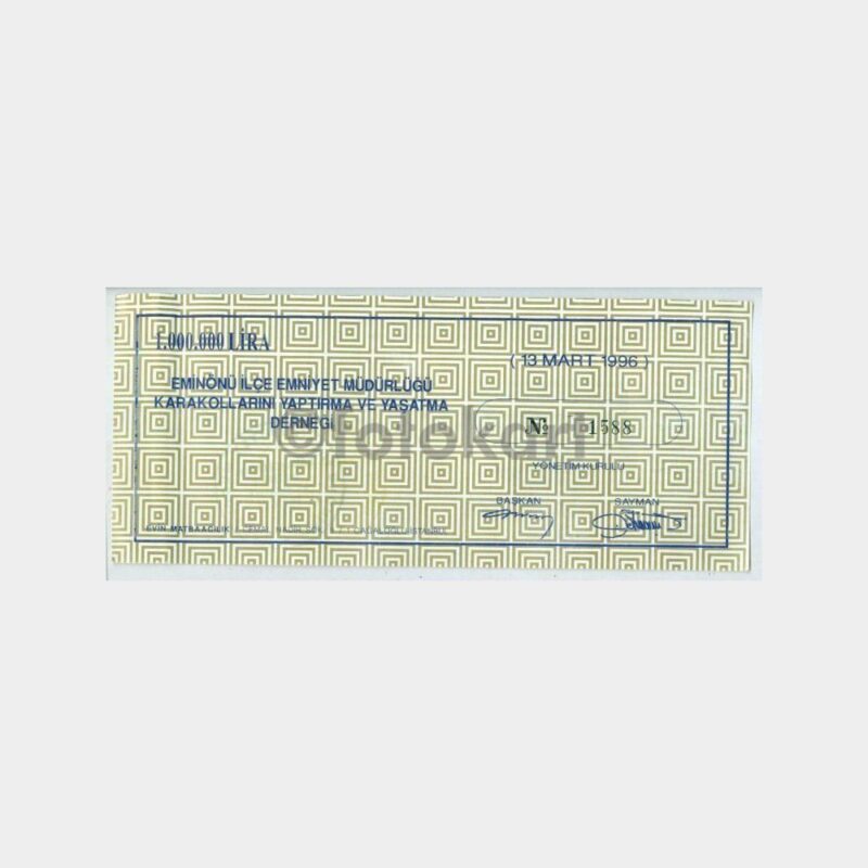 1996 Eminönü Karakol Yaptırma Derneği Piyangosu