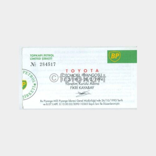 1993 Topkapı Petrol Toyota Oto Piyangosu