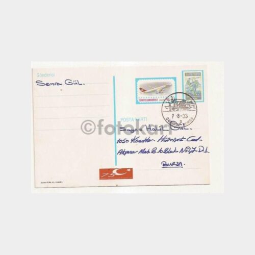 Uçak Havayolları -Postadan Geçmiş- Posta Kartı