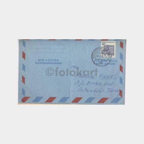 1965 Pan American Baskılı Uçak Mektubu