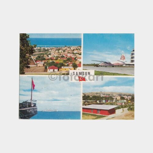 1978 Samsun 4 Görünüş -Uçak Konulu- Kartpostal