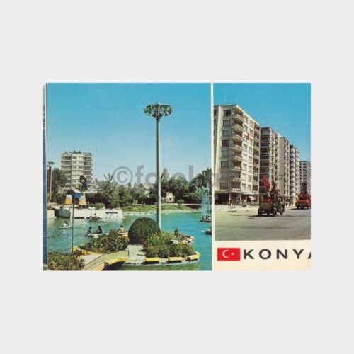 1970 Konya Fuarı Modern Binalar Konulu Kartpostal