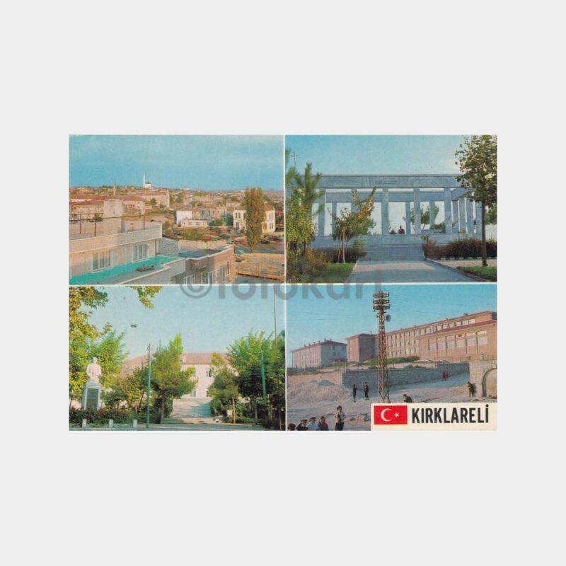 1975 Kırklareli 4 Görünüş Kartpostal