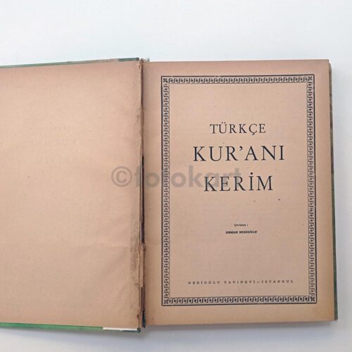 Türkçe Kur'anı Kerim, Çev. Osman Nebioğlu