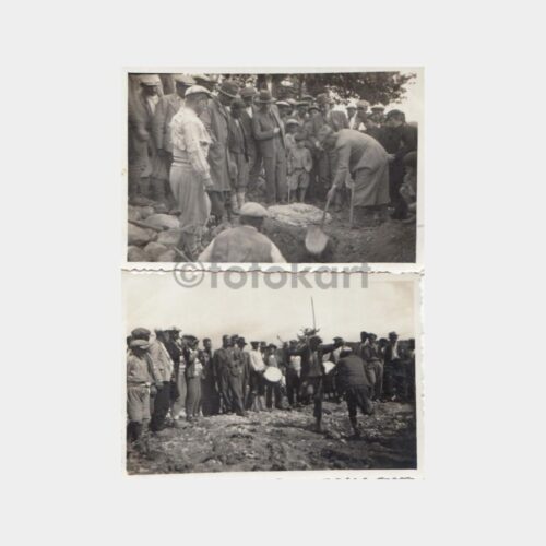 1930 Anadolu Köy Tören Konulu 2 Adet Fotoğraf