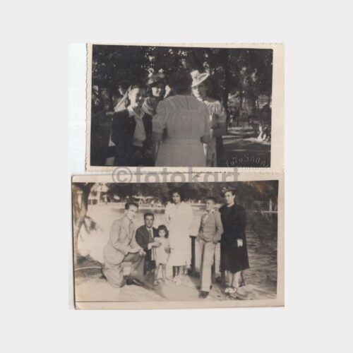 1940 Şapkalı Kadın Konulu 2 Adet Fotoğraf