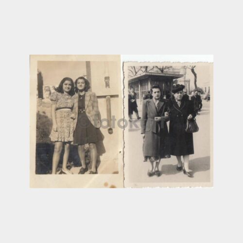 1943 İstanbul Kadınlar Konulu 2 Adet Fotoğraf