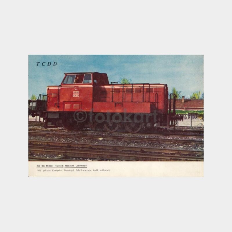 TCDD Tren Lokomotif Çekici Resimli Tebrik Kartı
