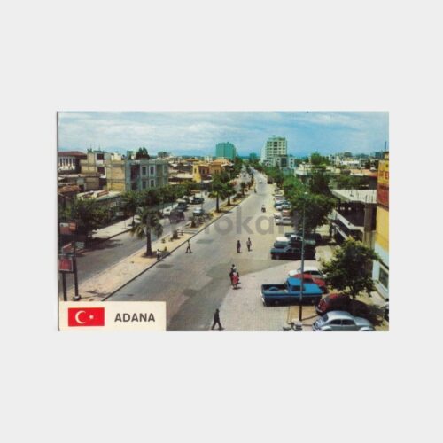 1974 Adana Ana Caddesi Görünüş Kartpostal