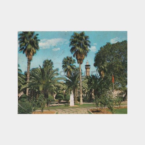 1968 Adana Ziyapaşa Parkı Görünüş Kartpostal