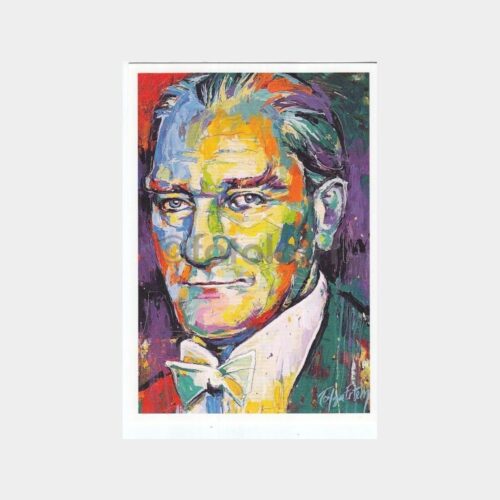 Mustafa Kemal Atatürk - Ressam Çalışmasından Kartpostal