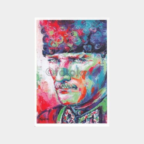 Mustafa Kemal Atatürk - Ressam Çalışmasından Kartpostal