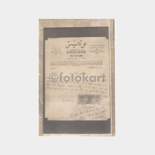 1920 Ali Tevfik - Şarap Uzmanı Belgesi Fotoğraf