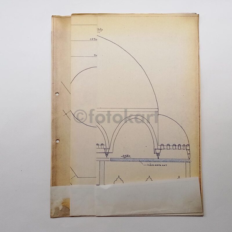 Tarihi Çemberlitaş Hamamı - Mimari Çizim, Belgeler ve Negatif Fotoğraf Lotu, 1967 - Görsel 4