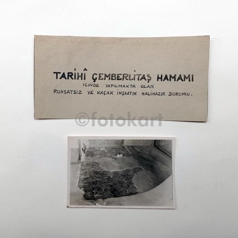 Tarihi Çemberlitaş Hamamı - Mimari Çizim, Belgeler ve Negatif Fotoğraf Lotu, 1967 - Görsel 7