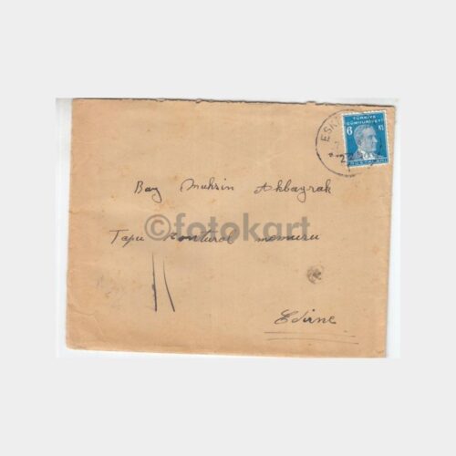 1940 Eskişehir Posta Damgalı Zarf