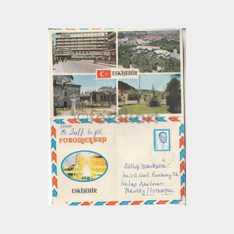 1973 Eskişehir Konulu Fotomektup (İçi Yazılı)