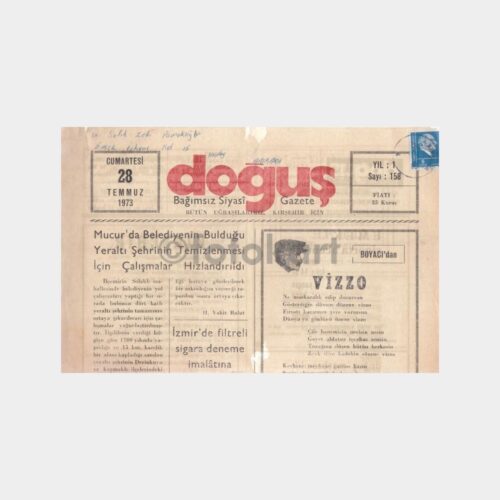 1973 Kırşehir Doğuş Gazetesi (28 Temmuz)