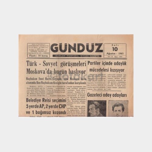 1965 Giresun Gündüz Gazetesi (10 Ağustos)