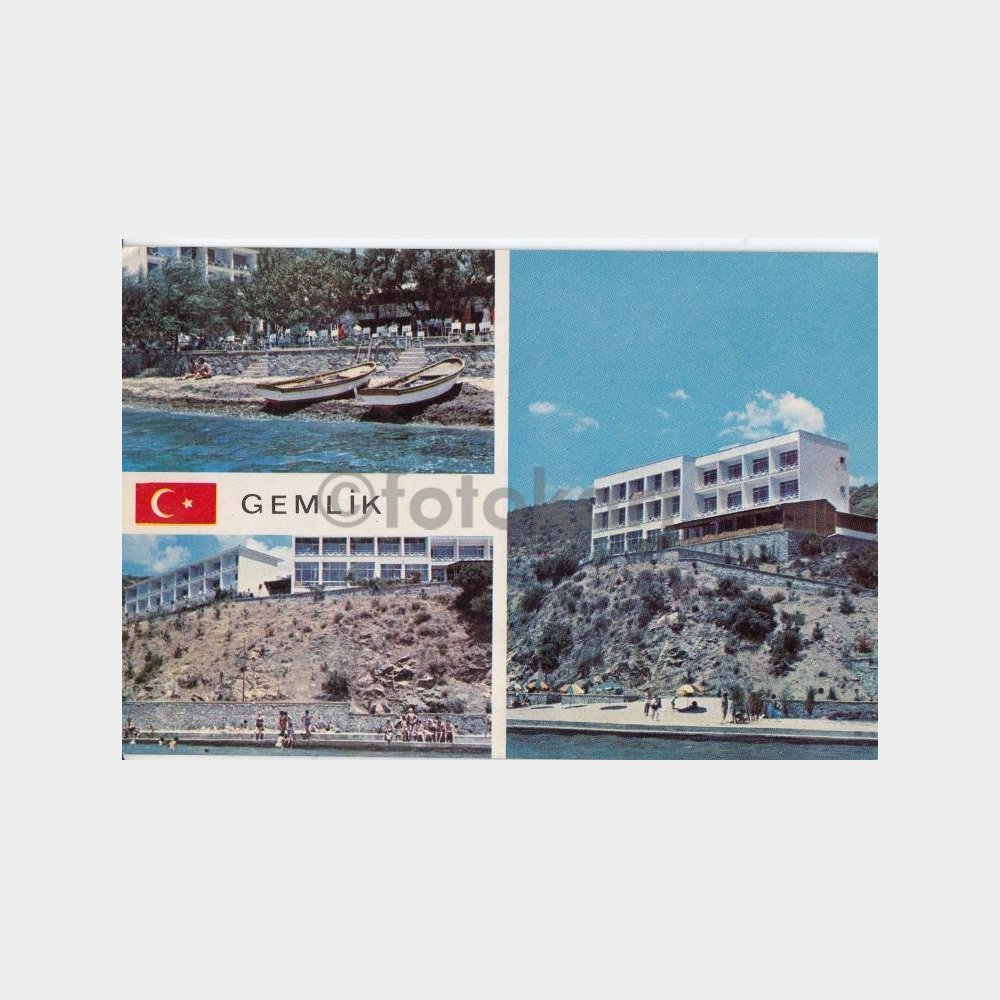 1974 Gemlik Karaca Tesisleri Görünüş Kartpostal