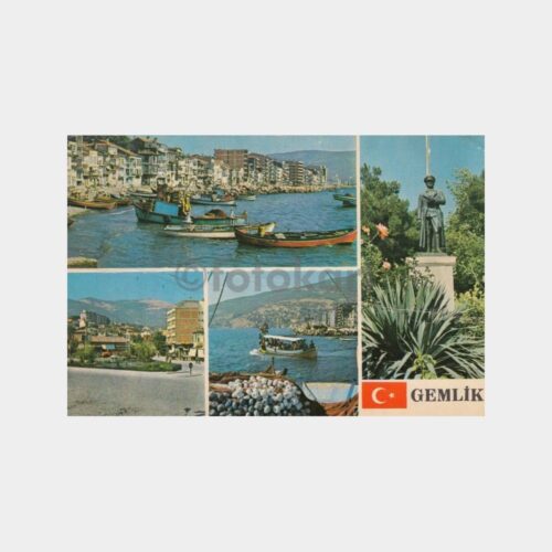 1974 Gemlik Muhtelif Görünüş Kartpostal
