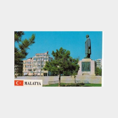 1975 Malatya Heykel Meydan Görünüş Kartpostal