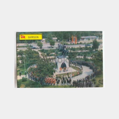 1978 Samsun Ata Heykeli Tören Görünüş Kartpostal