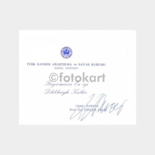 Prof. Dr. Dinçer Fırat İmzalı Kart
