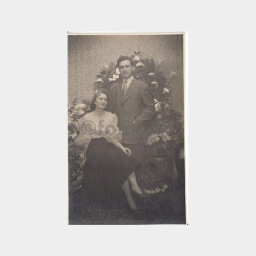 1940 Pamucak İmzalı Nişanlılar Konulu Fotoğraf