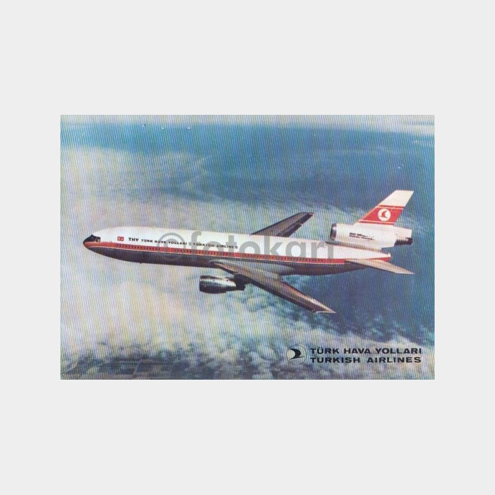 THY Türk Hava Yolları İmzalı Tebrik Kartı fotokart