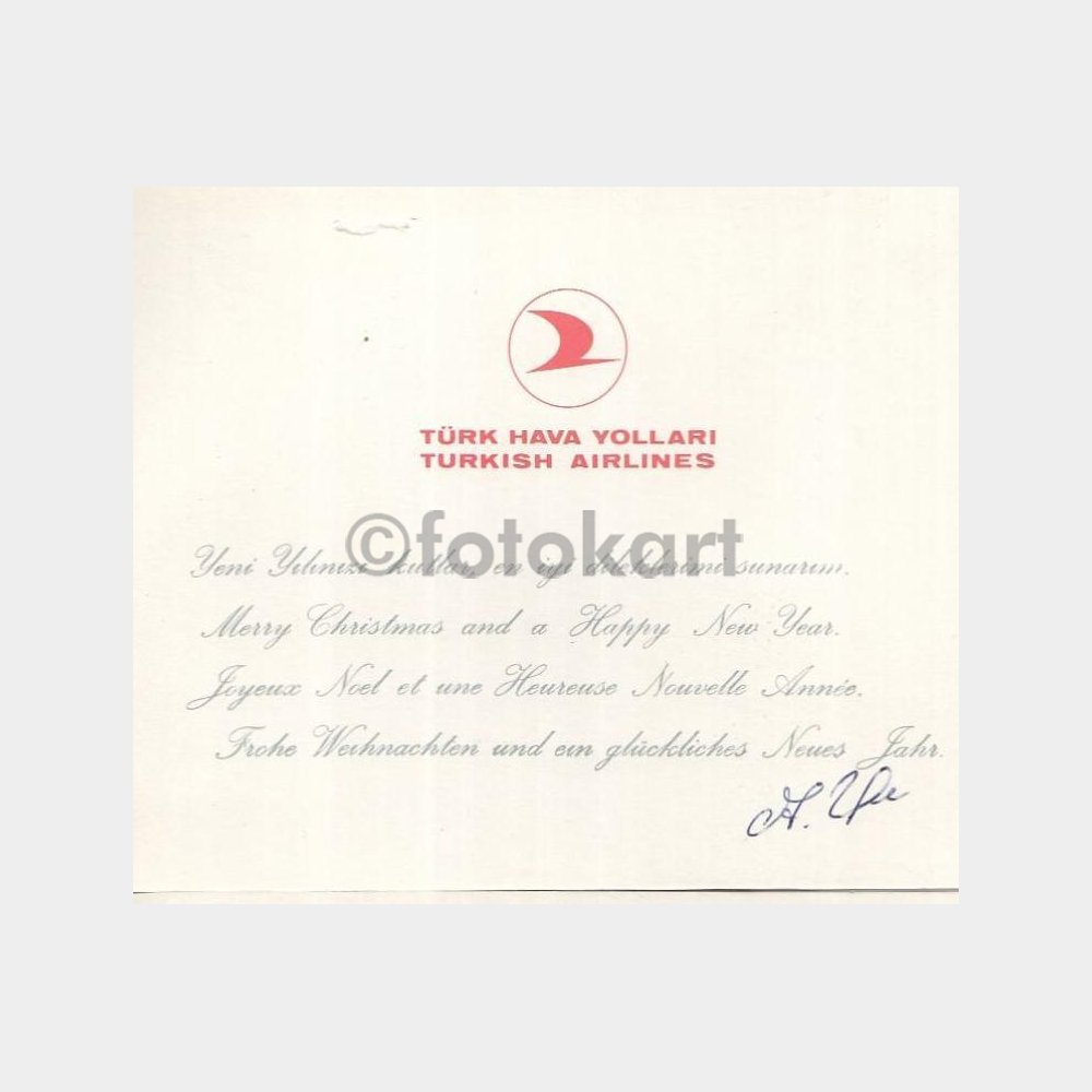 THY Türk Hava Yolları - İmzalı Tebrik Kartı - Görsel 2