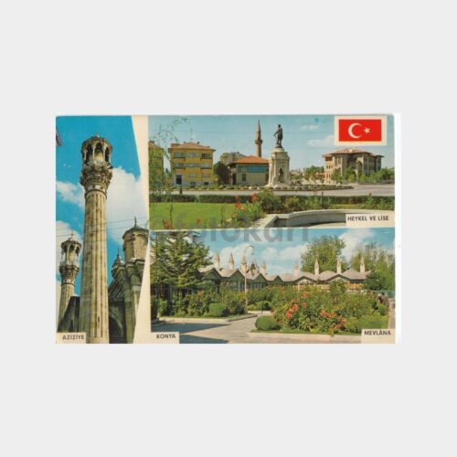 1974 Konya 3 Değişik Görünüş Kartpostal