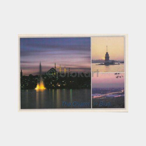 İstanbul Süleymaniye Kız Kulesi Köprü Konulu Kartpostal