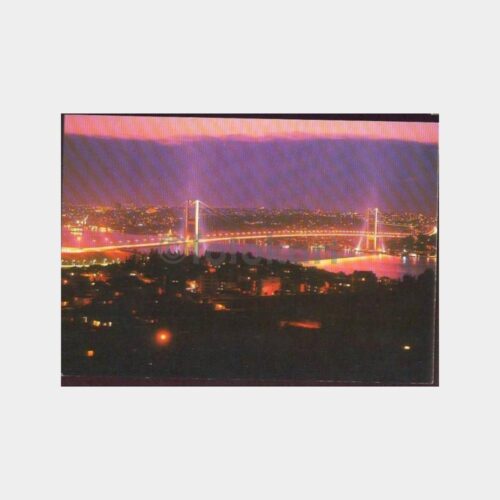 Boğaziçi Köprüsü Gece Işıklı Görünüş Kartpostal