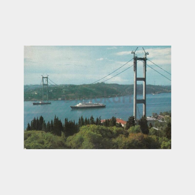 1970 Boğaziçi Köprüsü İnşaatı Görünüş Kartpostal