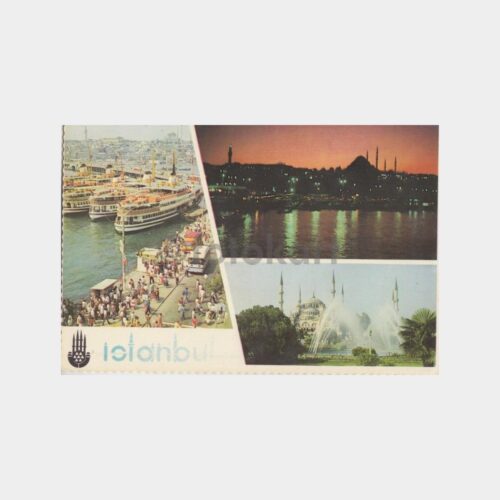 1975 İstanbul Köprü Vapurlar Görünüş Kartpostal