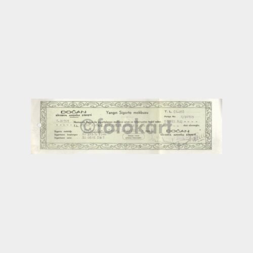 1946 Doğan Sigorta Makbuzu