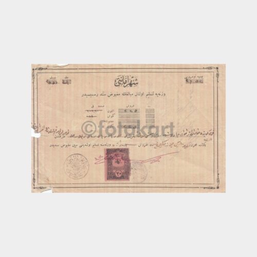 1926 İstanbul Şehremanetine Ait Makbuz