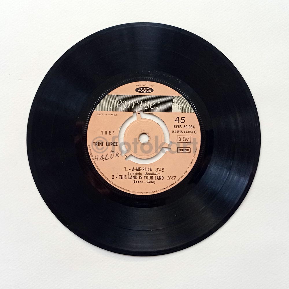 Trini Lopez, Surf-If I Had a Hammer Fransa Baskı 45'lik Plak - Görsel 3