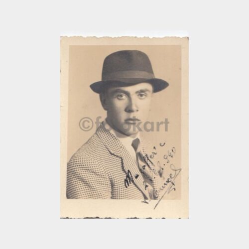 1940 Stüdyo Şapkalı Genç Konulu Fotoğraf