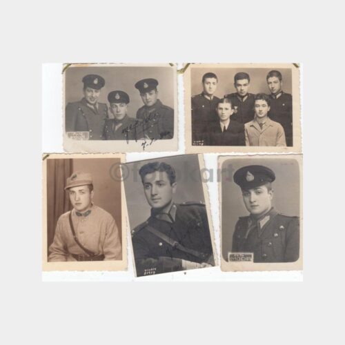 1943 Askeri Portre 5 Adet Stüdyo Fotoğraf