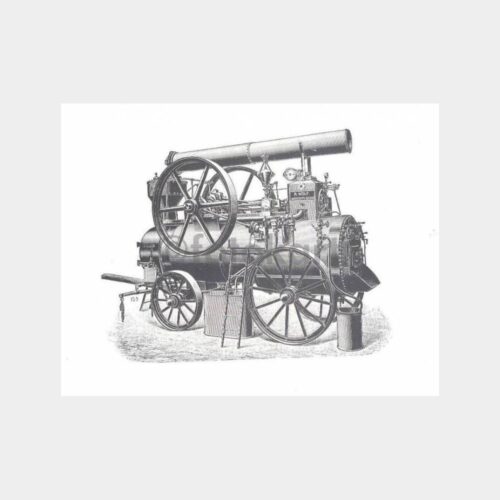 Lokomobil - Eski Tip Motor-Araba Konulu Tebrik Kart