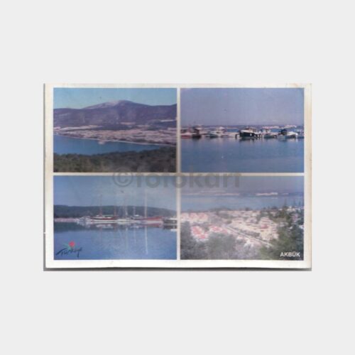 1990 Aydın Didim Akbük 4 Görünüş Kartpostal