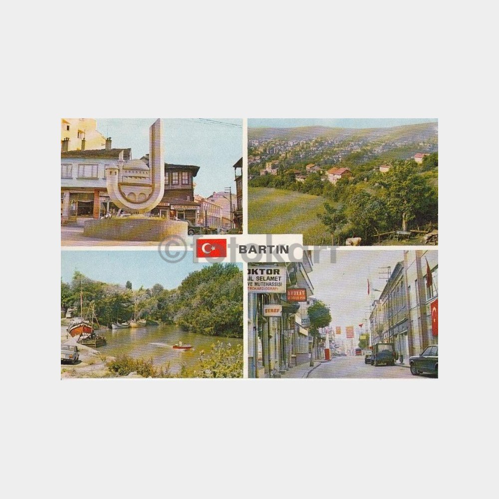 1975 Bartın 4 Görünüş Kartpostal