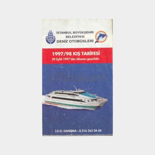 1997-98 İstanbul Deniz Otobüsleri Kış Tarifesi