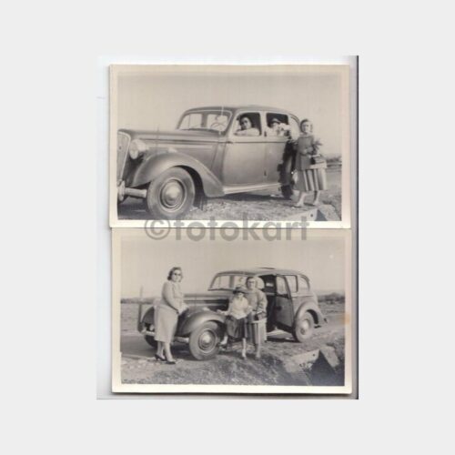 1940 Otomobil Konulu 2 Adet Fotoğraf